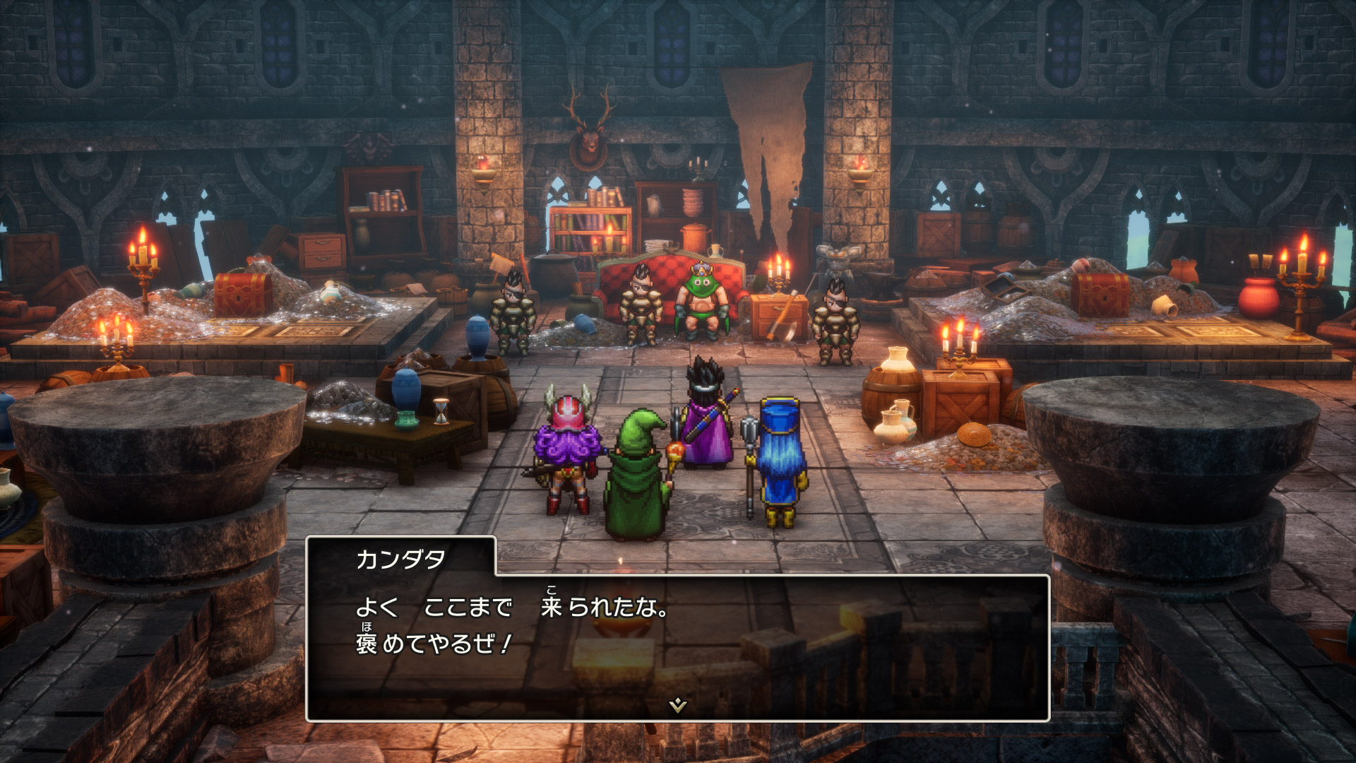 ドラゴンクエストIII HD-2Dリメイクの戦闘シーン