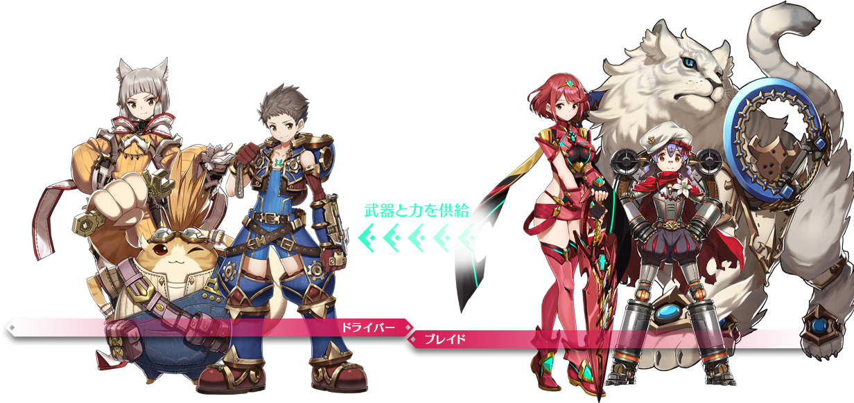 ゼノブレイド2 ドライバーとブレイドのイメージ