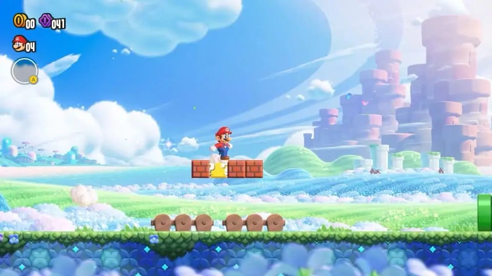 スーパーマリオブラザーズ ワンダー 空の王国のシーン