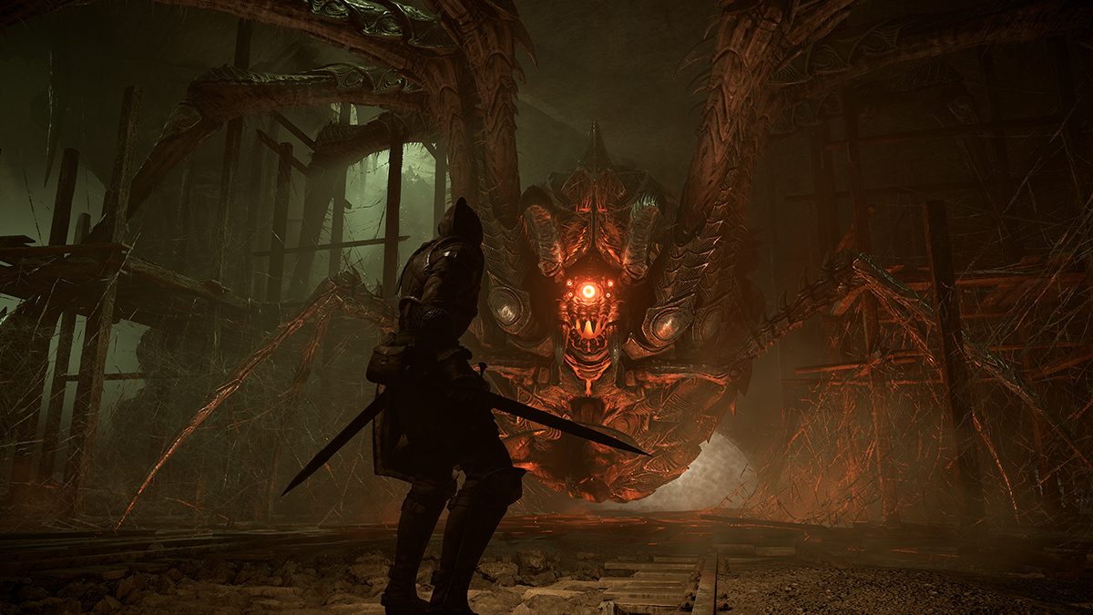 デモンズソウル PS5 巨大なデーモンとの対峙シーン