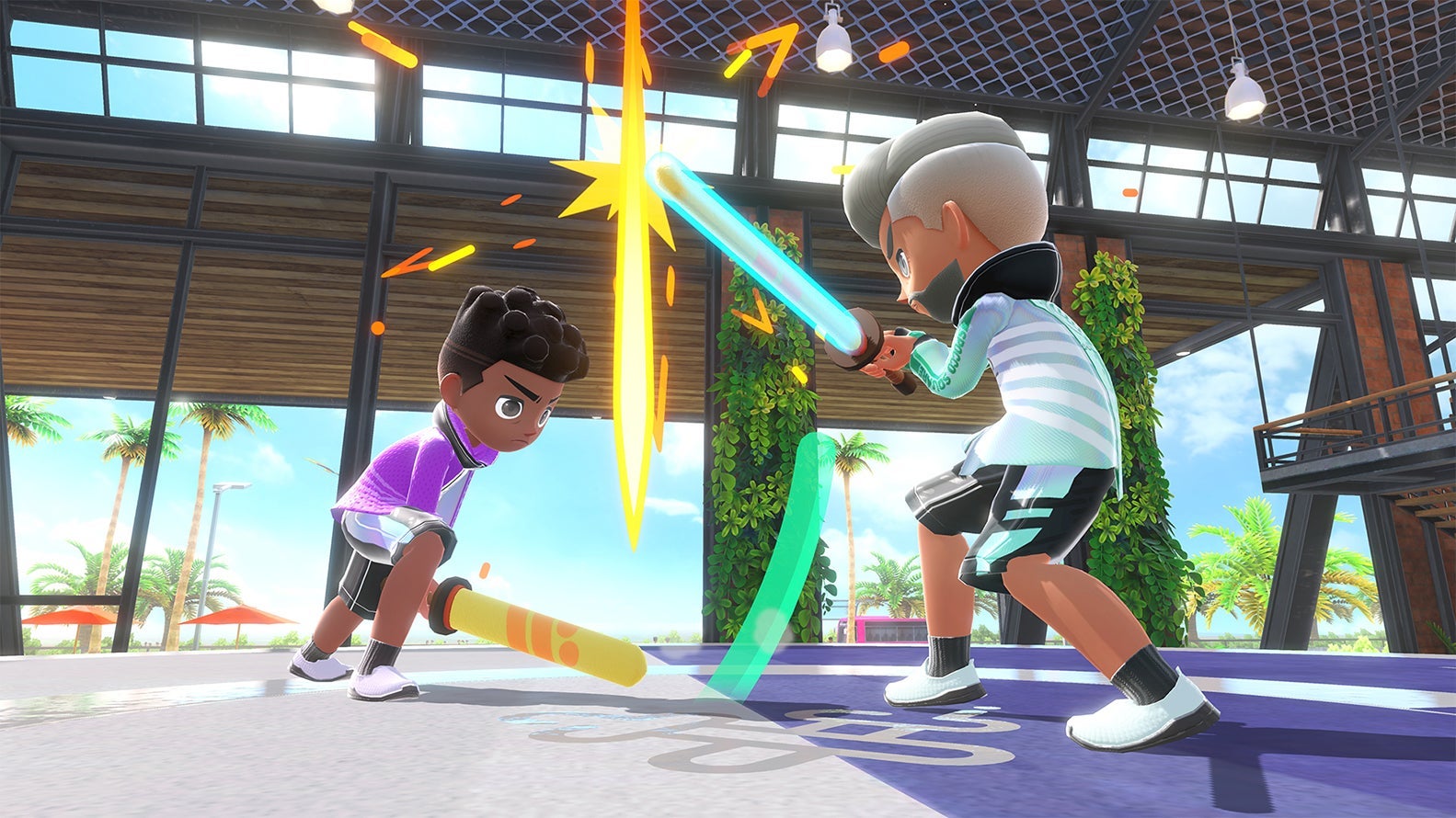 Nintendo Switch Sports チャンバラのシーン