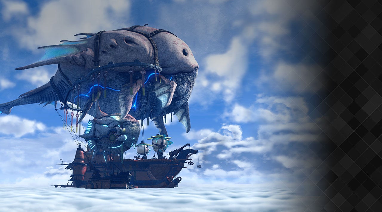 ゼノブレイド2 雲海を漂う巨神獣と船