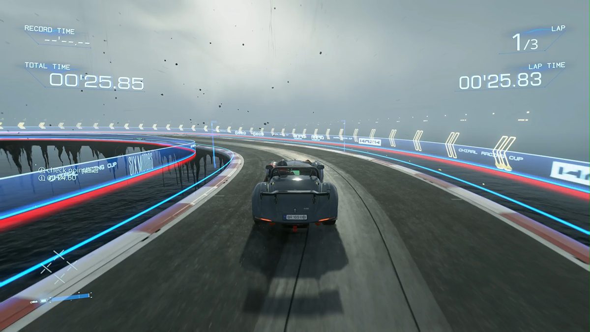 デス・ストランディング ディレクターズカット レース場を走行するシーン