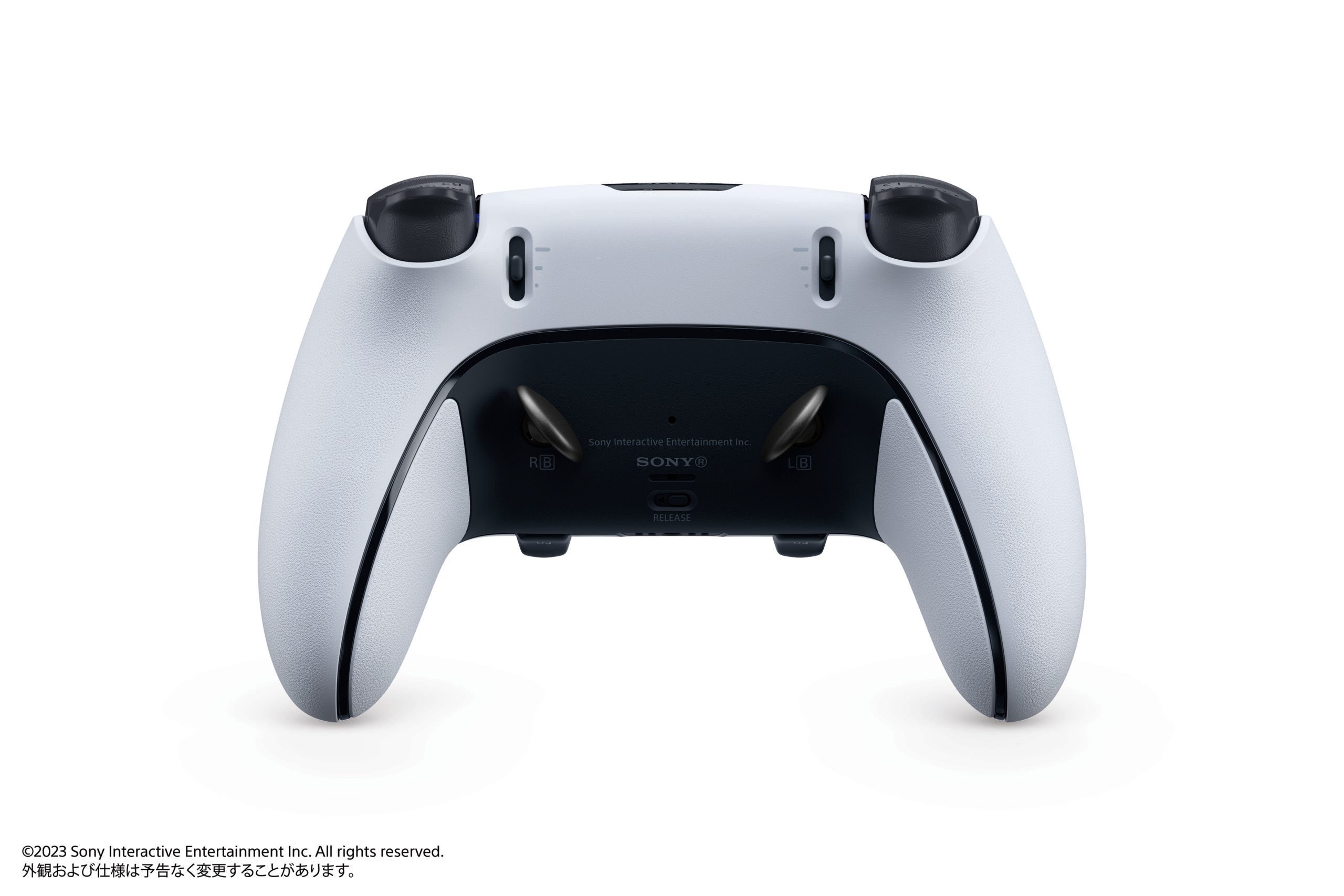DualSense Edge の背面ボタンとRELEASEレバー